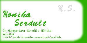 monika serdult business card